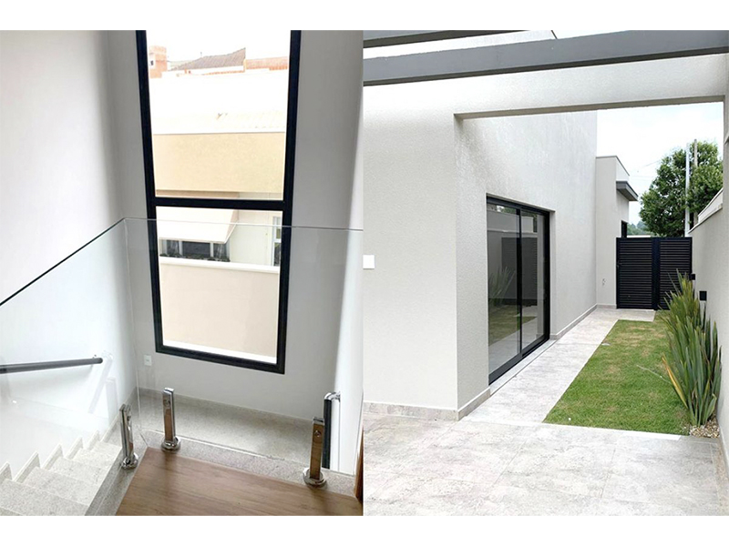 Sobrado no Condomínio Terra Magna, em Indaiatuba/SP. Com 212 m² construídos e 420 m² de terreno. Três suítes, sendo uma com closet, e área social integrada. Piscina com SPA e aquecimento solar; banheiro externo. Garagem para quatro carros.