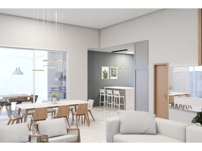 Casa térrea no Condomínio Helvetia Park, em Indaiatuba/SP. Construção com 252 m² e 490 m² de terreno. Piscina com SPA e aquecimento solar, além do banheiro externo. Quatro suítes, sendo duas com closet; escritório e lavanderia. Área social integrada.