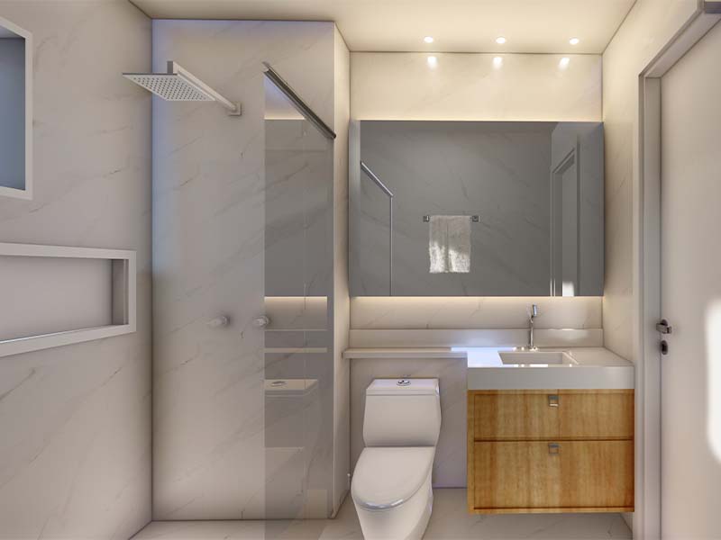Reforma completa de apartamento no condomínio Páteo Abolição, em Campinas/SP. Com 90m², obra de três meses para atualização de ambientes e reforma: marcenaria, pintura, revestimentos, louças e metais, rebaixamento de gesso, iluminação, quadros decorativos