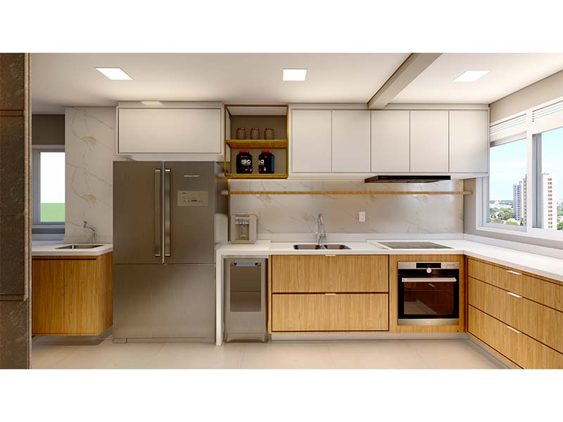 Reforma completa de apartamento no condomínio Páteo Abolição, em Campinas/SP. Com 90m², obra de três meses para atualização de ambientes e reforma: marcenaria, pintura, revestimentos, louças e metais, rebaixamento de gesso, iluminação, quadros decorativos
