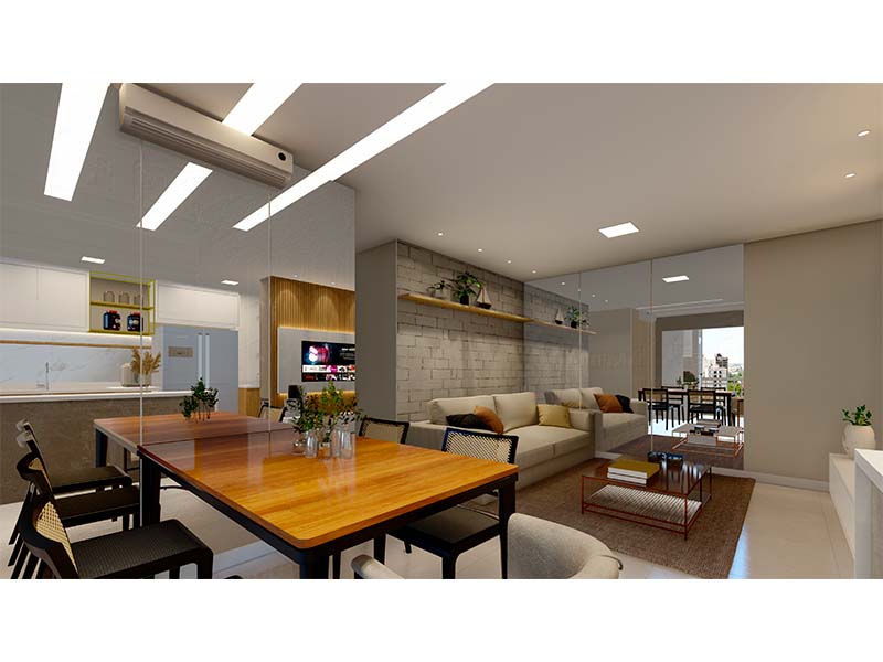 Reforma completa de apartamento no condomínio Páteo Abolição, em Campinas/SP. Com 90m², obra de três meses para atualização de ambientes e reforma: marcenaria, pintura, revestimentos, louças e metais, rebaixamento de gesso, iluminação, quadros decorativos