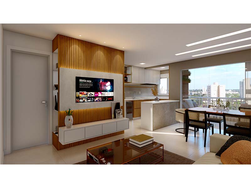 Reforma completa de apartamento no condomínio Páteo Abolição, em Campinas/SP. Com 90m², obra de três meses para atualização de ambientes e reforma: marcenaria, pintura, revestimentos, louças e metais, rebaixamento de gesso, iluminação, quadros decorativos