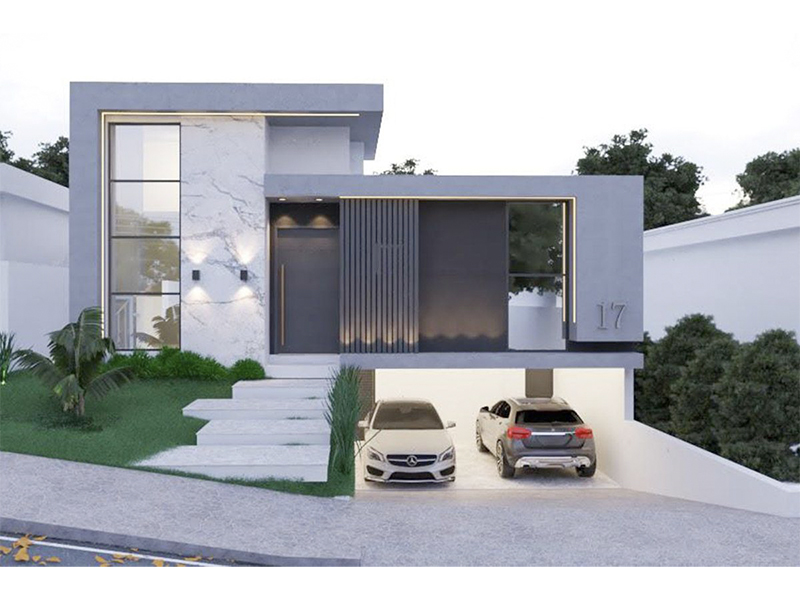 Casa térrea com garagem subterrânea, no Residencial Duas Marias (H33), em Indaiatuba/SP. Com 245 m² de construção e 360 m² de terreno. Três suítes, sendo uma com closet, escritório, lavanderia e e área social integrada. Piscina com SPA e aquecimento solar