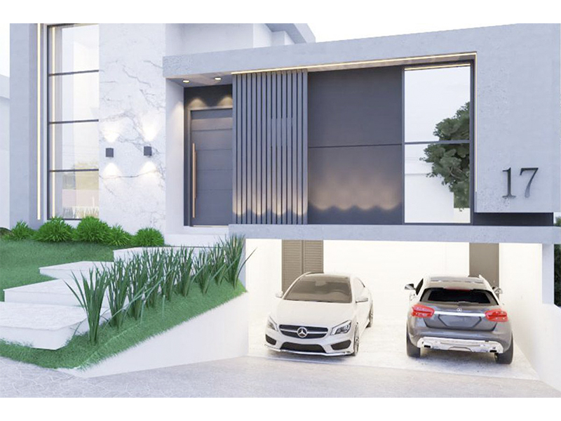 Casa térrea com garagem subterrânea, no Residencial Duas Marias (H33), em Indaiatuba/SP. Com 245 m² de construção e 360 m² de terreno. Três suítes, sendo uma com closet, escritório, lavanderia e e área social integrada. Piscina com SPA e aquecimento solar