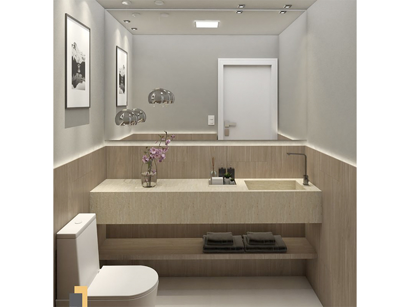 Reforma completa de apartamento no Residencial Villeneuve, em Campinas/SP. Com 100 m². Três meses de obra, projeto e execução completa. Modificações nos revestimentos, pintura, louças e metais, rebaixamento de gesso e iluminação. Gestão completa.