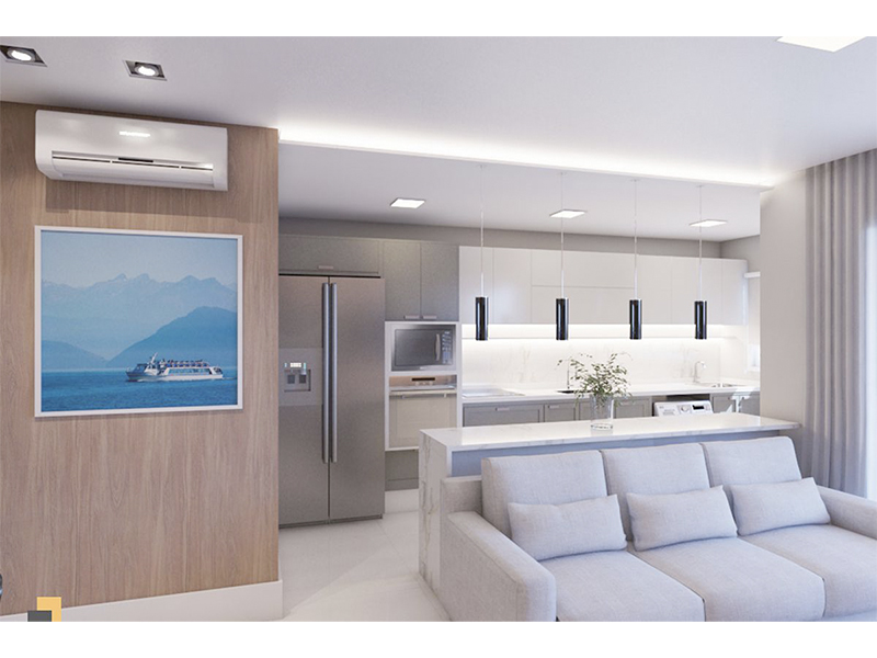 Reforma completa de apartamento no Residencial Villeneuve, em Campinas/SP. Com 100 m². Três meses de obra, projeto e execução completa. Modificações nos revestimentos, pintura, louças e metais, rebaixamento de gesso e iluminação. Gestão completa.