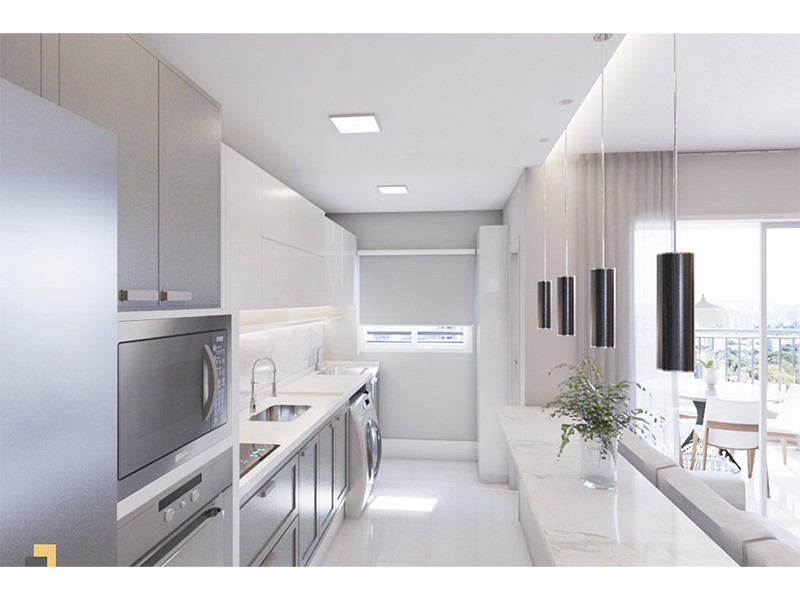 Reforma completa de apartamento no Residencial Villeneuve, em Campinas/SP. Com 100 m². Três meses de obra, projeto e execução completa. Modificações nos revestimentos, pintura, louças e metais, rebaixamento de gesso e iluminação. Gestão completa.