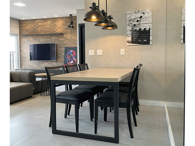 Reforma completa de apartamento no Residencial Villeneuve, em Campinas/SP. Apartamento com 100 m². Três meses de obra. Gestão completa, projeto e execução desde o recebimento com a construtora até a instalação de eletrodomésticos. 