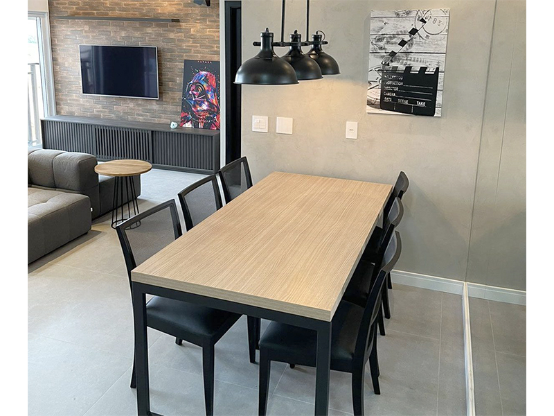Reforma completa de apartamento no Residencial Villeneuve, em Campinas/SP. Apartamento com 100 m². Três meses de obra. Gestão completa, projeto e execução desde o recebimento com a construtora até a instalação de eletrodomésticos. 