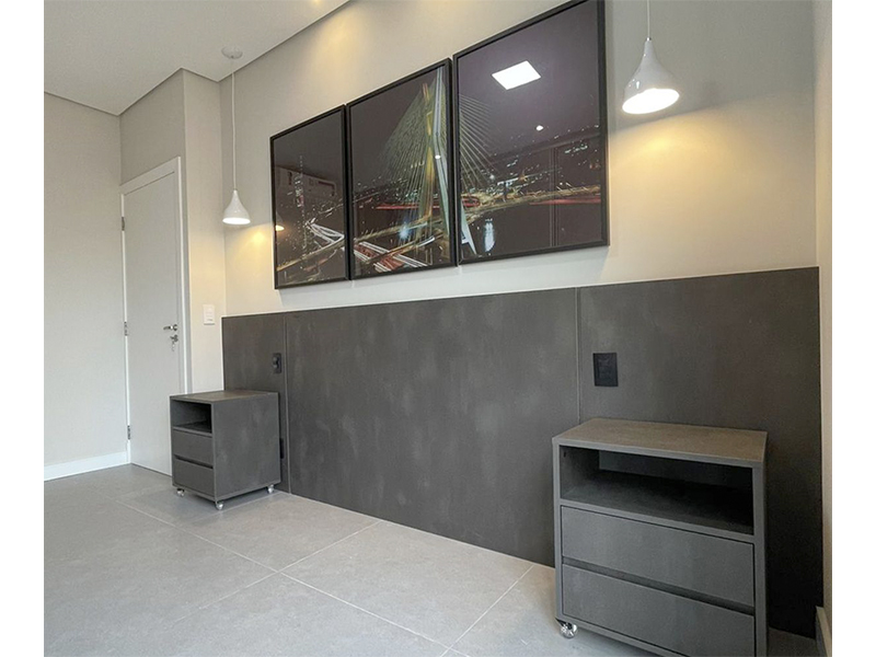Reforma completa de apartamento no Residencial Villeneuve, em Campinas/SP. Apartamento com 100 m². Três meses de obra. Gestão completa, projeto e execução desde o recebimento com a construtora até a instalação de eletrodomésticos. 