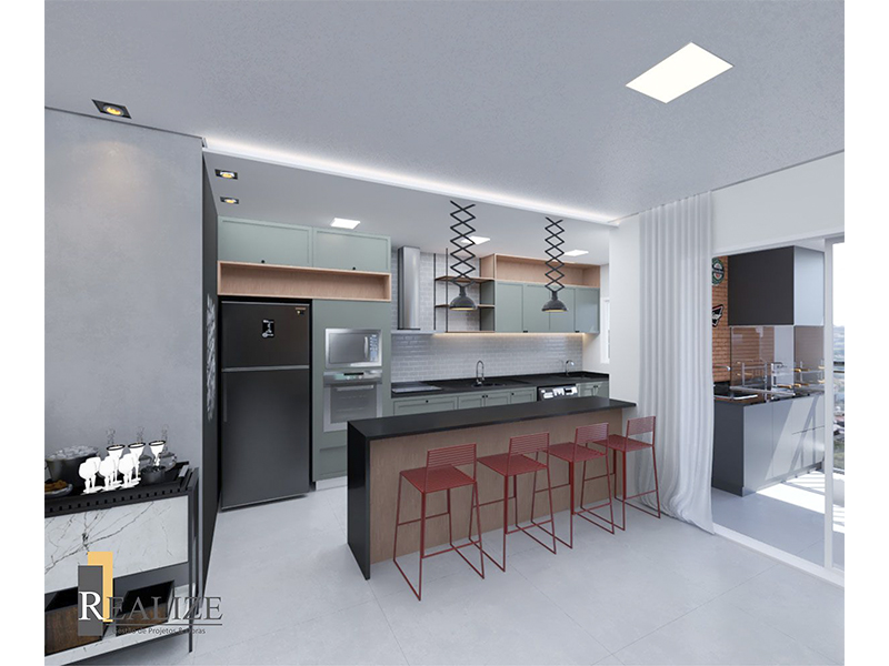 Reforma completa de apartamento no Residencial Villeneuve, em Campinas/SP. Apartamento com 100 m². Três meses de obra. Gestão completa, projeto e execução desde o recebimento com a construtora até a instalação de eletrodomésticos. 
