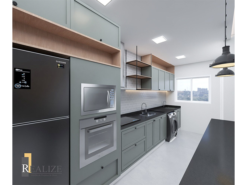 Reforma completa de apartamento no Residencial Villeneuve, em Campinas/SP. Apartamento com 100 m². Três meses de obra. Gestão completa, projeto e execução desde o recebimento com a construtora até a instalação de eletrodomésticos. 