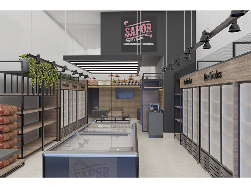 Reforma Comercial completa na Sapor Carnes Nobres, em Indaiatuba/SP. Reforma completa com porteira fechada. Mudanças na marcenaria, louças e metais, revestimentos, pintura, rebaixamento de gesso, iluminação e quadros decorativos. Gestão completa.